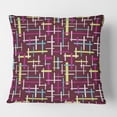 thumbnail image 2 of Designart Retro Abstract Design XVII' Mid-Century Modern Throw Pillow - 18x18, 2 of 2