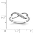thumbnail image 2 of Auriga Fine Jewelry 925 Sterling Silver with Cubic Zirconia Infinity Engagement Ring Size 7 for Women, 2 of 5