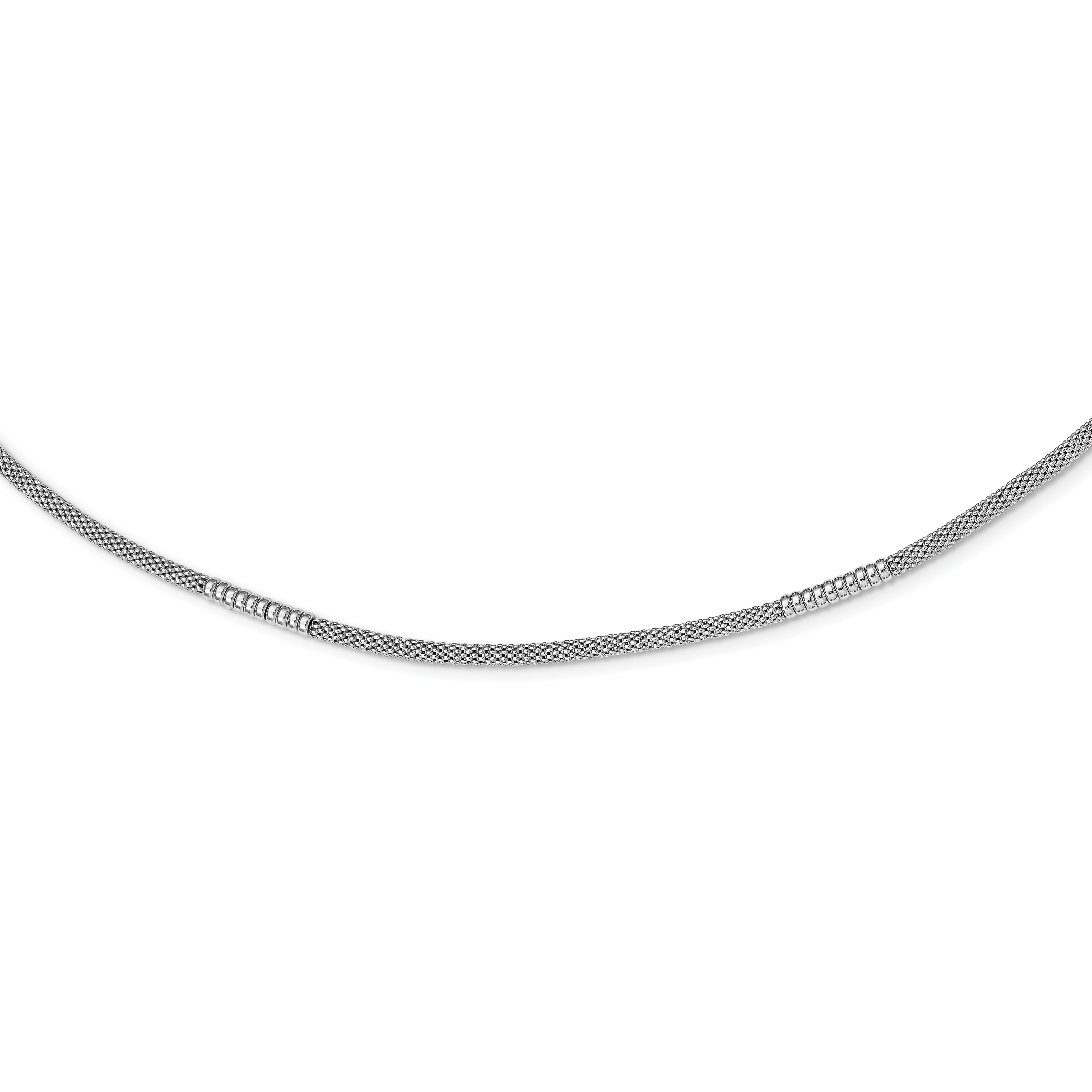 Saris and Things Sterling Silver 3mm Corona Chain & Beads Necklace