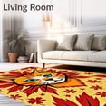 thumbnail image 2 of ODIKA 5'x7' Machine Washable Non-Slip Area Rug, Spooky Cat Portrait Embroidery Hook Kit Halloween Themed Crochet Project High Traffic Rug, Yellow, 650109, 2 of 5