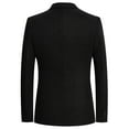 thumbnail image 4 of JTieacloth Men's Lightweight Jacket Mens Autumn And Winter Casual Single Breasted Suit Collar Pocket Wool Woolen Coat Small Blazer Windbreaker Black, 4 of 6