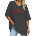thumbnail image 2 of QHFBli Womens Summer Oversized Shirts V Neck Business Casual Workout Tops Beach Vacation 2041 Gym Clothes, 2 of 4