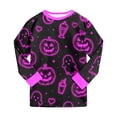 thumbnail image 5 of Leey-World Halloween Pajamas Girls Soft Pajamas Kid Boys/Girls Clothes long sleeve 2pc Tee/Pants Pjs Set Toddler Fluff Sleepwear Outfits, 5 of 9