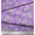 thumbnail image 2 of Soimoi Silk Fabric Leaves & Aster Floral Printed Fabric 1 Yard 42 Inch Wide, 2 of 3