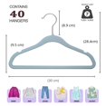 thumbnail image 2 of Perchas de Terciopelo para Bebé,40 Perchas para Niños,Antideslizante para Perchas,Percha Pequeña para Colgar Ropa Pequeña de Bebés,Niños y Niñas (Azul), 2 of 8