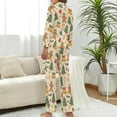 thumbnail image 3 of Top-kevin Champagne Glasses Snowflakes Pine Women's Long-Sleeve Shirt And Full-Length Bottom Pajama Set, 3 of 12