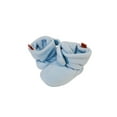 thumbnail image 2 of Wrapables® Fleece Baby Booties with Anti-Skid Bottoms, Blue, 12-18 M, 2 of 5