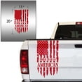thumbnail image 2 of Proud to Be an American Distressed American USA US Flag Truck Tailgate Vinyl Decal Compatible with most Pickup Trucks - Rear Car Sticker (11" x 20", Red), 2 of 8