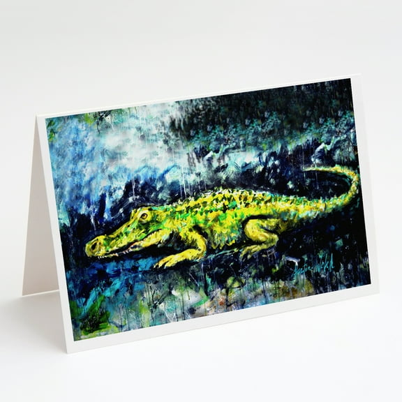 Sneaky Alligator Greeting Cards Pack of 8 7 in x 5 in