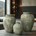 thumbnail image 4 of LuxenHome Rustic Ceramic Flower Vase,13'' Gold and Brown Terracotta Urn Vase for Room Decor Entry Way Table Home Decor,Farmhouse Vintage Pottery Vase Living Room Home Decor, 4 of 10