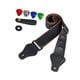 thumbnail image 4 of Correa para guitarra acústica, correa para el hombro para guitarra, accesorios para cinturón con soporte para púas, accesorio de guitarra ajustable negro, 4 of 10