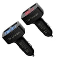 thumbnail image 1 of Adaptador de cargador de coche USB dual 4 en 1 3.1A Voltímetro Celsius Rojo Azul Likrtyny, 1 of 6