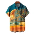 thumbnail image 5 of Cllios Men's Hawaiian Shirt Summer Tropical Graphic Aloha Tops Relaxed Fit Lapel Collared Short Sleeve T-shirts Casual Button Down Bowling Shirts with Pocket S-5XL, 5 of 6