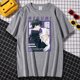 thumbnail image 3 of Megumi Fushiguro-Camiseta de gran tamaño para hombre, Top informal de manga corta con cuello redondo, Harajuku suave, moda nueva, 3 of 5