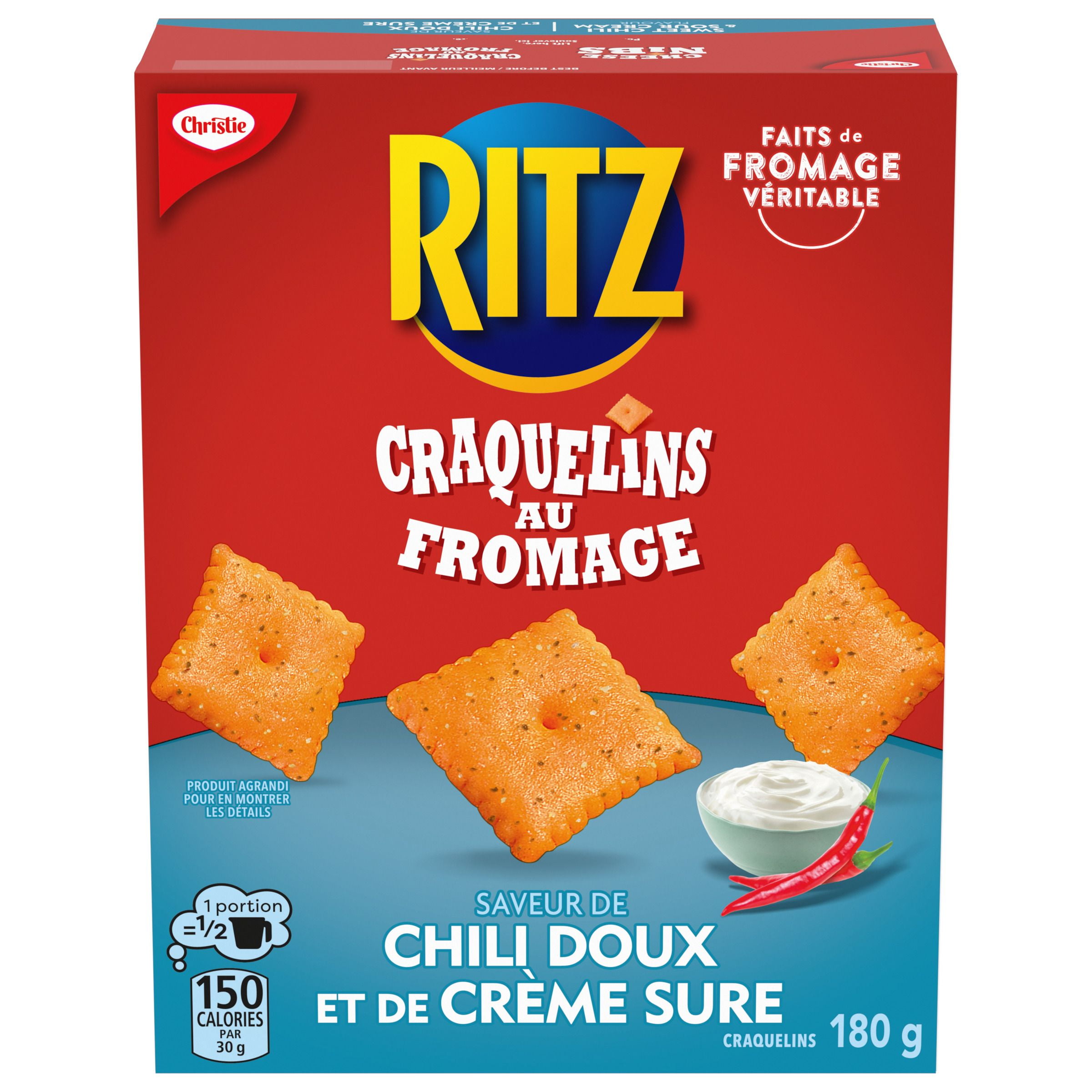 CHRISTIE RITZ CHEESE NIBS SWEET CHILI & SOUR CREAM, 180 g