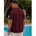 thumbnail image 4 of COOFANDY Men's Casual Cotton Beach Button Down Dress Shirt Summer Linen T-Shirt, 4 of 6