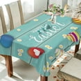 thumbnail image 4 of SKYSONIC Easter Bunny Eggs Tablecloth Waterproof Washable Polyester Square Table Cover Durable Tablecloth for Kitchen Dining Table Party Decor (60 X 90 Inch), 4 of 7