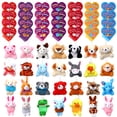 thumbnail image 3 of Simzone 28 Pack Valentines Day Animal Plush Toy with Heart Boxes for Kids, Cute Small Stuffed Animal Keychain Toy for Party Favors, School Classroom Exchange Prizes Gift for Toddlers Girls Boys, 3 of 8