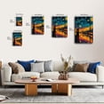 thumbnail image 5 of Larbulse  Bridge Stary Nigh Sky Canvas Wall Art Home Decor Poster Vintage Funny Print Picture Abstract Bedroom Living Room Kitchen Posters Decor, 5 of 5
