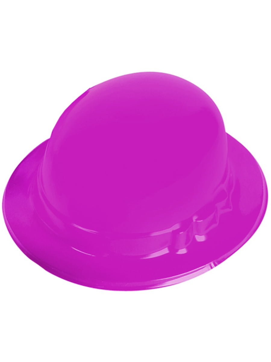 purple bowler hat