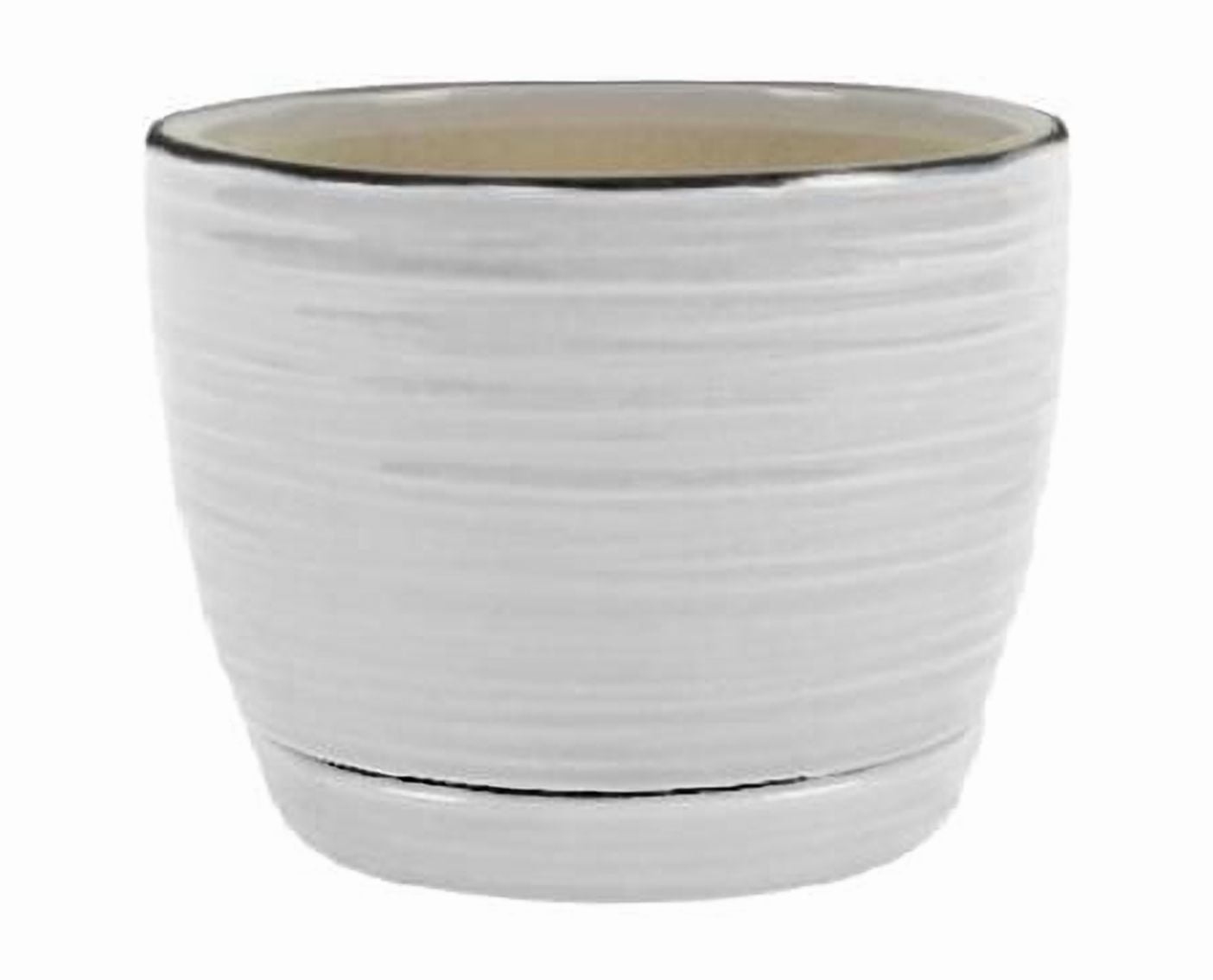 Hometrends Brushed Ceramic Planter