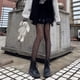 thumbnail image 4 of Medias de mujer primavera y verano finas con lazo dulce blanco leche pantimedias lolita onda redonda punto jk seda negra, 4 of 6