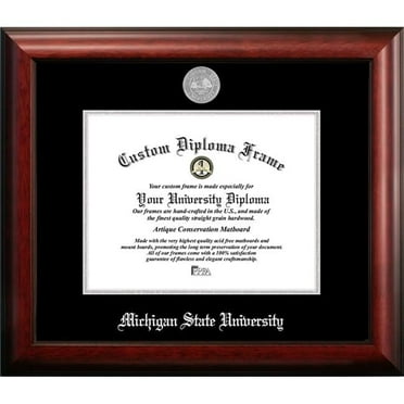 Campus Images MI987SED-1185 11 x 8.5 in. Michigan State University Silver Embossed Diploma Frame