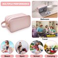 thumbnail image 4 of Bolsa de maquillaje esencial de viaje para mujer, accesorios de viaje, bolsa de maquillaje de cuero impermeable, esencial para dormitorio, 4 of 7