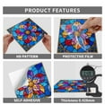 thumbnail image 6 of 24 Pcs Tiles Decals Blue Flowers Tile Wall Stickers 6x6inch Self Adhesive Waterproof Removable Peel and Stick for Kitchen Bathroom Art Decor, 6 of 11