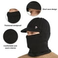 thumbnail image 3 of Mens Winter Beanie Hat Earflaps with Brim and Scarf Snow Ski Caps Baseball Cap for Outdoor Sport - Style 1, 3 of 5