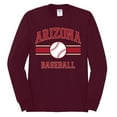 thumbnail image 2 of Wild Bobby City of Arizona Baseball Fantasy Fan Sports Men's Long Sleeve T-Shirt, Maroon, Large, 2 of 6