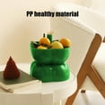 thumbnail image 4 of Uutvery Green Pumpkin Snack Holder,Pumpkin Christmas Candy Bowl,Two-Tier Halloween Pumpkin Candy Box,Divided Serving Tray with Lid for Christmas Candy Fruit Nut Snack Tray for Halloween Party, 4 of 7