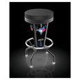 thumbnail image 2 of L018 - 36" Black Wrinkle Utah Swivel Bar Stool with Jailhouse Style Back by Holland Bar Stool Co., 2 of 3