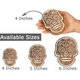 thumbnail image 2 of IBA Indianbeautifulart Textile Printing Block Skull Hand Carved Wooden Stamp Wood Block Printing Textile Stamp For Fabric /Pottery Blocks- 4 Inches, 2 of 6
