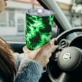 thumbnail image 6 of KLL Green Tie Dye Print 40oz Stainless Steel Insulated Car Cup with Spillproof Lid - Keep Your Drink Hot or Cold on the Go-Without Straw, 6 of 8