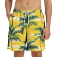 thumbnail image 6 of Guluxicc Kids Boys Hawaiian Swim Trunks with Compression & Pockets Quick Dry Bathing Suit Tropical Printed Beach Shorts for 5-14 Years, 6 of 9