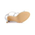 thumbnail image 5 of BLISSFUL STEP Women's Shoes Strappy Stiletto Heels Ankle Strap Open Toe Party Dress Sandals Silver 7, 5 of 7
