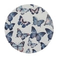 thumbnail image 4 of BANET  Butterflies Vintage Round Tablecloth,Stain Resistant Washable Polyester Table Cloth with White, Non Slip Decorative Table Cover for Restaurant Dining Table Camping 54"-58, 4 of 8