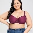 thumbnail image 2 of Tagold Fall Clothes for Womens Wireless Bras,Women's Plus Size Seamless Push Up Lace Sports Bra Comfortable Breathable Base Tops Underwear, 2 of 6