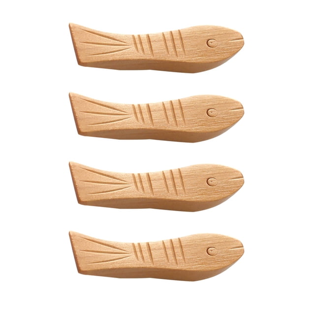4 Pcs Wooden Chopstick Rest Japanese Style Chopsticks Stand Chopsticks Trays