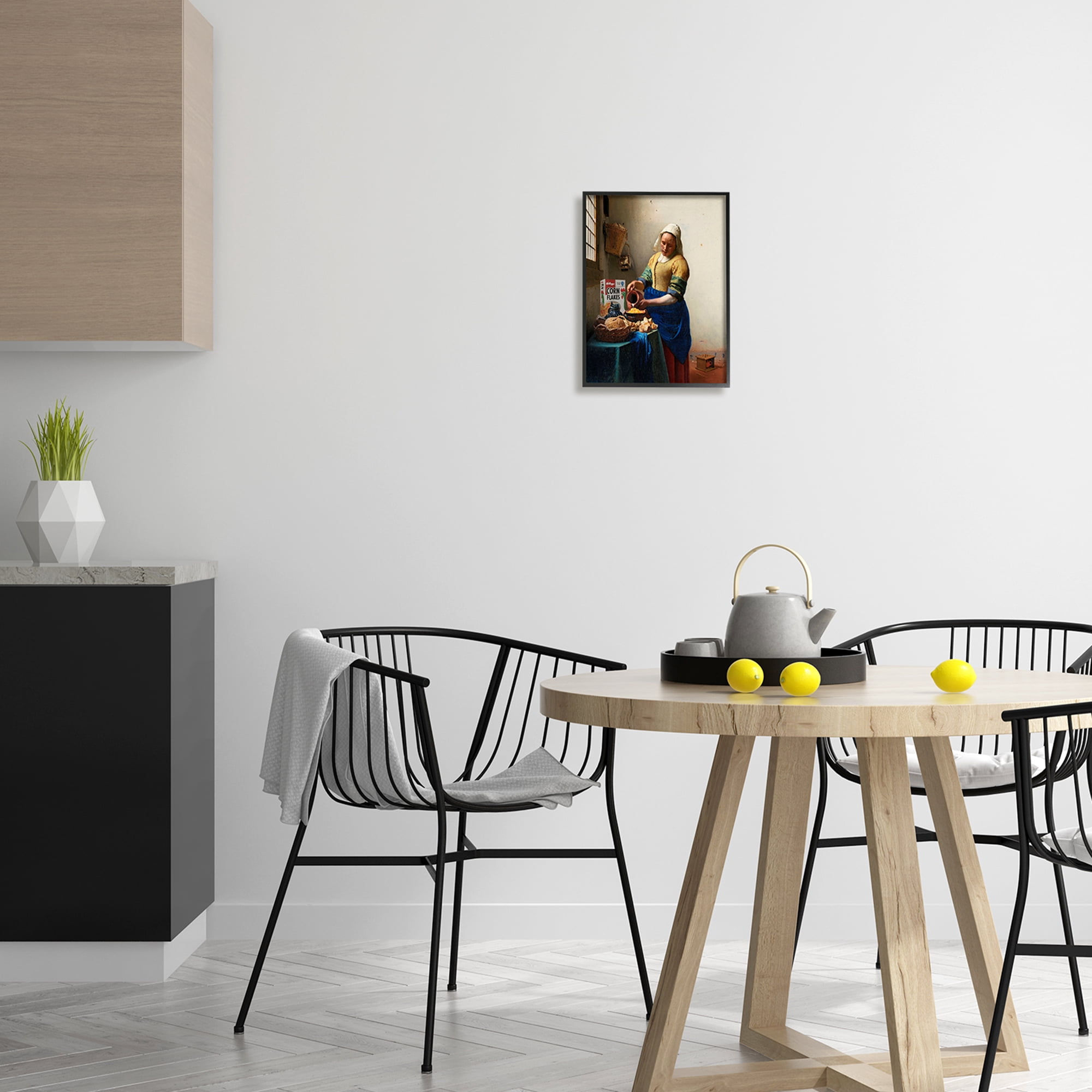 Stupell Industries Funny Classic Painting Food & Beverage Painting Black Framed Art Print Wall Art, 11 x 14