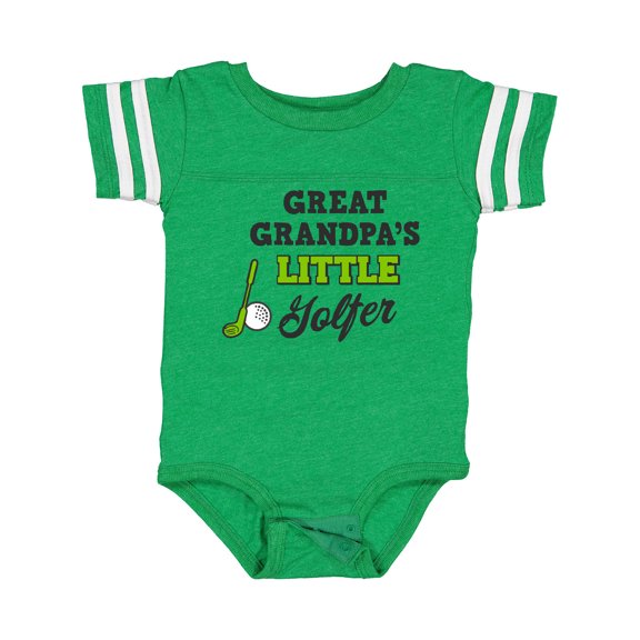 Inktastic Great Grandpas Little Golfer with Golf Club and Ball Boys or Girls Baby Bodysuit