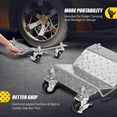 thumbnail image 2 of Garvee Car Dolly Set of 2, Heavy Duty Wheel Dolly with 360° Rotatable Wheels, 3000lbs Capacity, Silver, 2 of 5