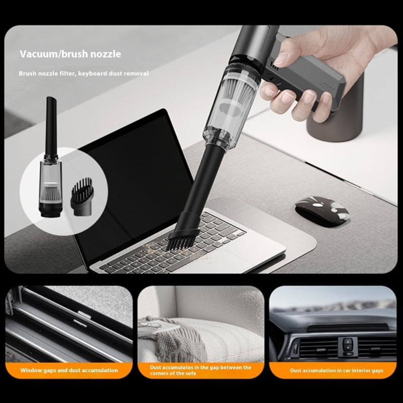 Cordless Blower 130000RPM Air Duster with Interchangeable Nozzles Light Weight
