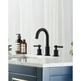 thumbnail image 3 of Wowow 8 in. Widespread Double Handle Bathroom Faucet with Pop-Up Drain Kit and Supply Lines Included in Gold, 3 of 8