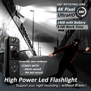 【Upgraded】4K Body Camera with Audio & Video Recording - 64G Body Cam Mini Police Wearable Worn Bodycam - Portable Small Personal Camcorder - Sport Bike Outdoor Video Recorder (with Magnetic Lanyard)