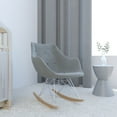 thumbnail image 2 of LeisureMod Mid-Century Willow Gray Twill Fabric Eiffel Base Rocking Chair, 2 of 7