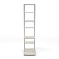 thumbnail image 5 of Marion 6-Shelf Metal Bookcase, White and Chrome, 5 of 7