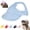 Light Blue, variant on Tucknest Dog Hats for Large Dogs, Dog Baseball Cap with Ear Holes, Adjustable Pet Sun Hat Canvas for Summer Outdoor Walking, Gray, Size L