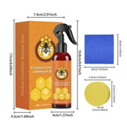 120ml Natural Beeswax Furniture Polish Wood Cleaner Spray Shine Restorer Scratch Repair Wood Floor Cabinet Table Protection Care Anti Dust Nourishing Household Maintenance Cleaning Oil Formula